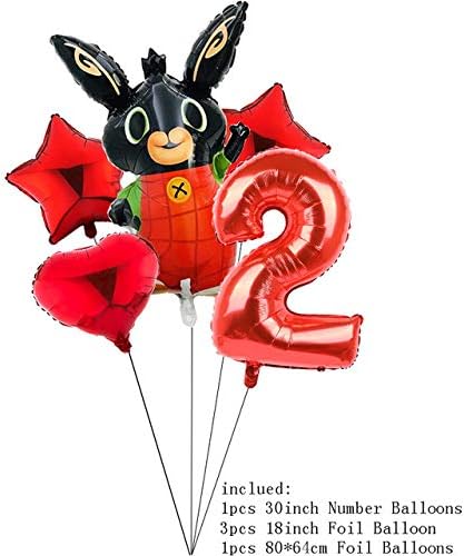 Balloons - 10pcs 10inch Bing Bunny Latex Balloon Cartoon Rabbit Animal Balloons Baby Shower Happy Birthday Party Decor Supplies Kids Toys