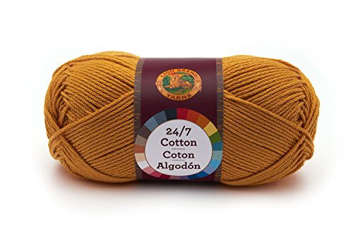 Lion brand yarn 761-158 24-7 cotton yarn, goldenrod