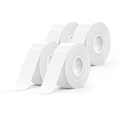 SUPVAN E-Series Continuous Label, 4 Packs, 0.59'' W &times; 19.7' L, White | Custom Label Length, Laminated &amp; Durable, Child-Safe, Waterproof &amp; Oilproof