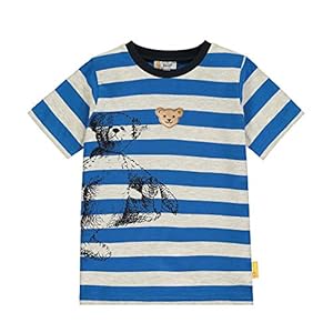 Steiff jongens T-Shirt mit Streifen und Teddybärprint