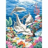 Dolphins in the Sea Color-By-Numbr