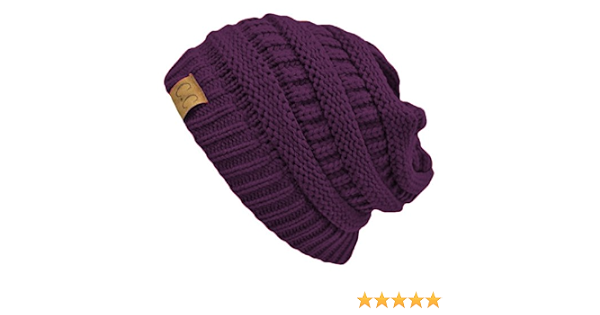 Slouchy Knit Oversized Beanie Cap Hat 