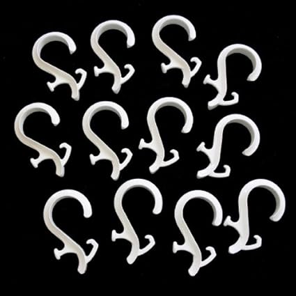 Double Sided Shower Curtain Hooks Bathroom Hardware White