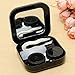 Color: Black, Portable Cute Travel Contact Lens Case Eye Care Kit Holder Mirror Box by STCorps7