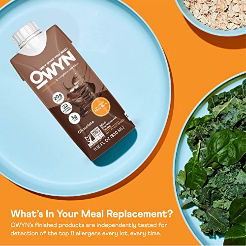 OWYN PlantBased Complete Nutrition Protein Shake, Chocolate, 20g Plant