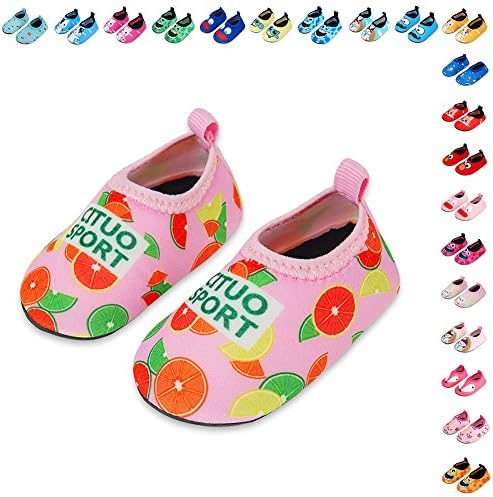 Lauwodun Baby Boys Girls Water Shoes Barefoot Aqua Sock Shoes for Beach Pool Surfing Yoga Swimming Walking