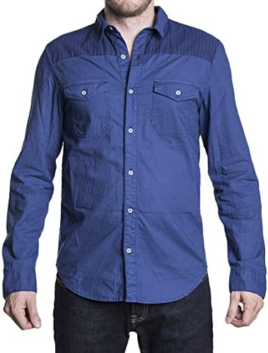 DISTILLED 100% Cotton Men's Long Sleeve Button Down Dress Shirt Casual Slim Fit Shirts