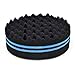 New Oval Double Side Two in One Magic Twist Hair Sponge Afro Braid Style Dreadlock Coils Wave Hair Curl Sponge Brush (Blue)