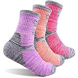 Hiking Socks Walking Socks For Women, FEIDEER Multi-pack Outdoor Recreation Socks Moisture Wicking Crew Socks