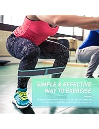 Juego de bandas de resistencia de tejido Everymile, bandas de ejercicio para piernas, hombros, ejercicios de brazos para fitness, entrenamiento con esponja de pegamento, bandas de círculos gruesos antideslizantes para hombres y mujeres