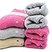 Yshare Women's Dot Printed Super Thick Winter Warm Casual Wool Soft Crew Socks (Pack of 3), One Size (5-9), Mulitcolor