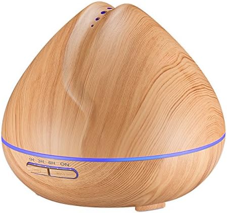 VicTsing 400ML Diffuser, Special Shark Mouth Shape Ultrasonic Cool Mist Humidifier with 4 Timer Settings, 2 Misting Modes, 7-Color LED light Essential Oil Diffuser for Bedroom Home Office Baby