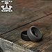 Silicone Wedding Ring for Men and Women Couple-Pack of 2 Precise Marriage Rings with Specialty Box - Cool Design Gray Black Rubber Wedding Ring, Band-Ring that does not Fall