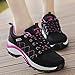 JINGJING Women's Lightweight Athletic Running Shoes Black Mesh Breathable Sports Fitness Jogging Sneakers