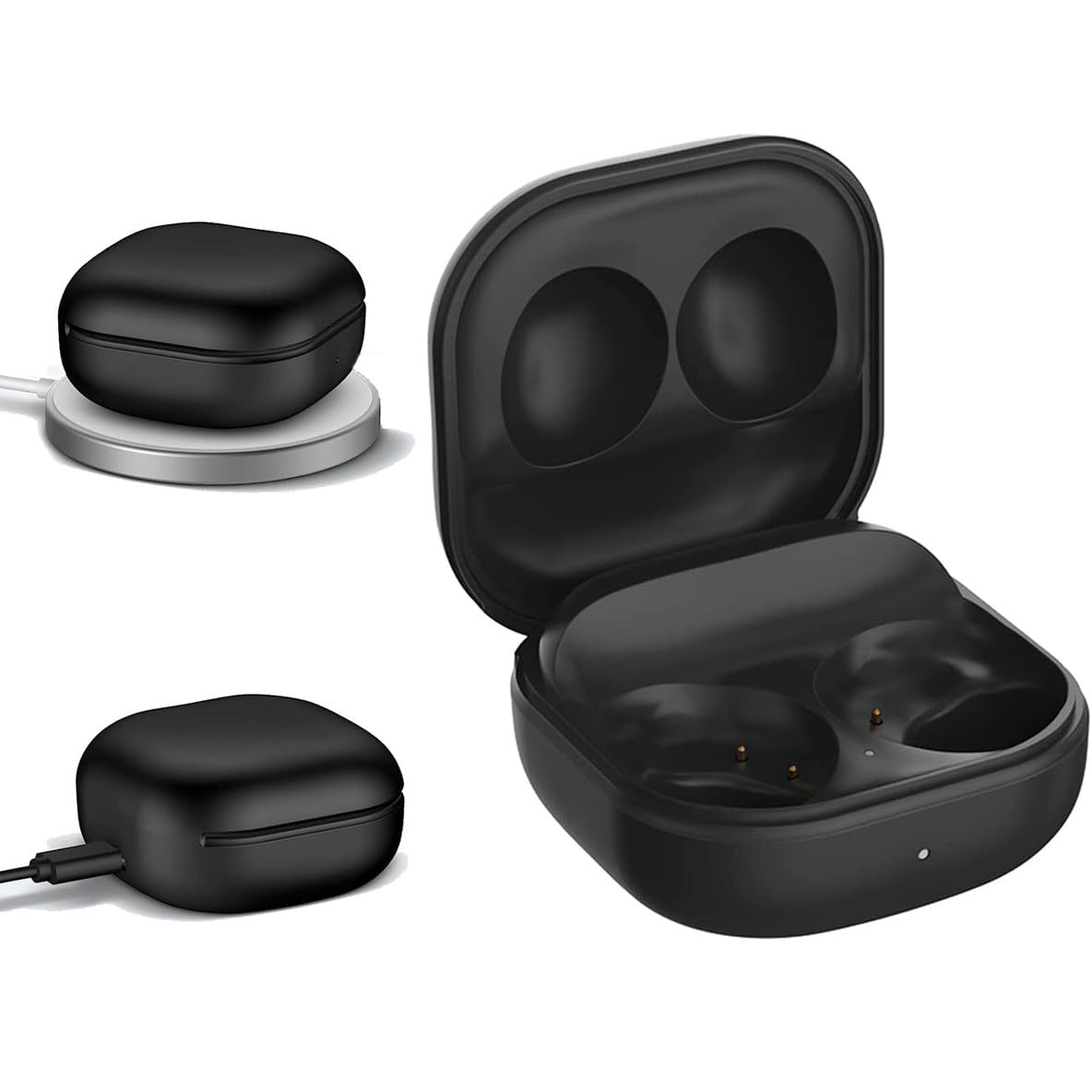 Photo 1 of Charging Case for Galaxy Buds 2 SM-R177, Replacement Charger Case Dock Cradle with USB C Cable Cord for Samsung Galaxy Buds 2 Earbuds