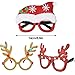 12 Pairs Christmas Glasses Novelty Eyeglasses Christmas Tree Santa Eyeglasses Christmas Decoration Eyeglasses for Holiday Favors, Assorted Styles 12 Pieces