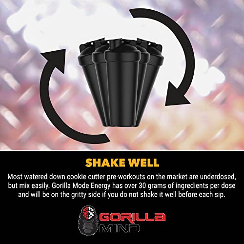 Gorilla Mode Stim Energy PreWorkout Formula Intense Focus & Clean Mental Energy/LTyrosine