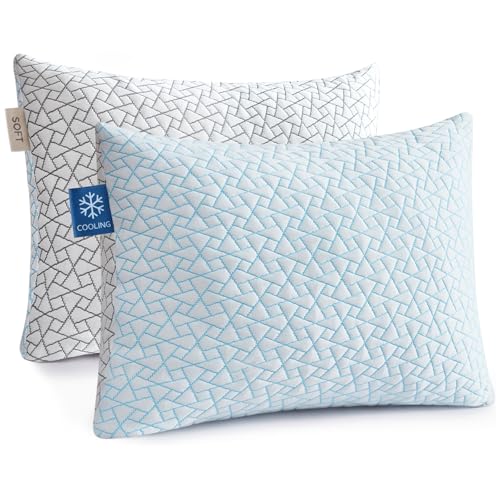 Alkyonos Cooling Pillow for Sleeping:Adjustable Shredded Memory Foam Bed Pillow, Queen Size