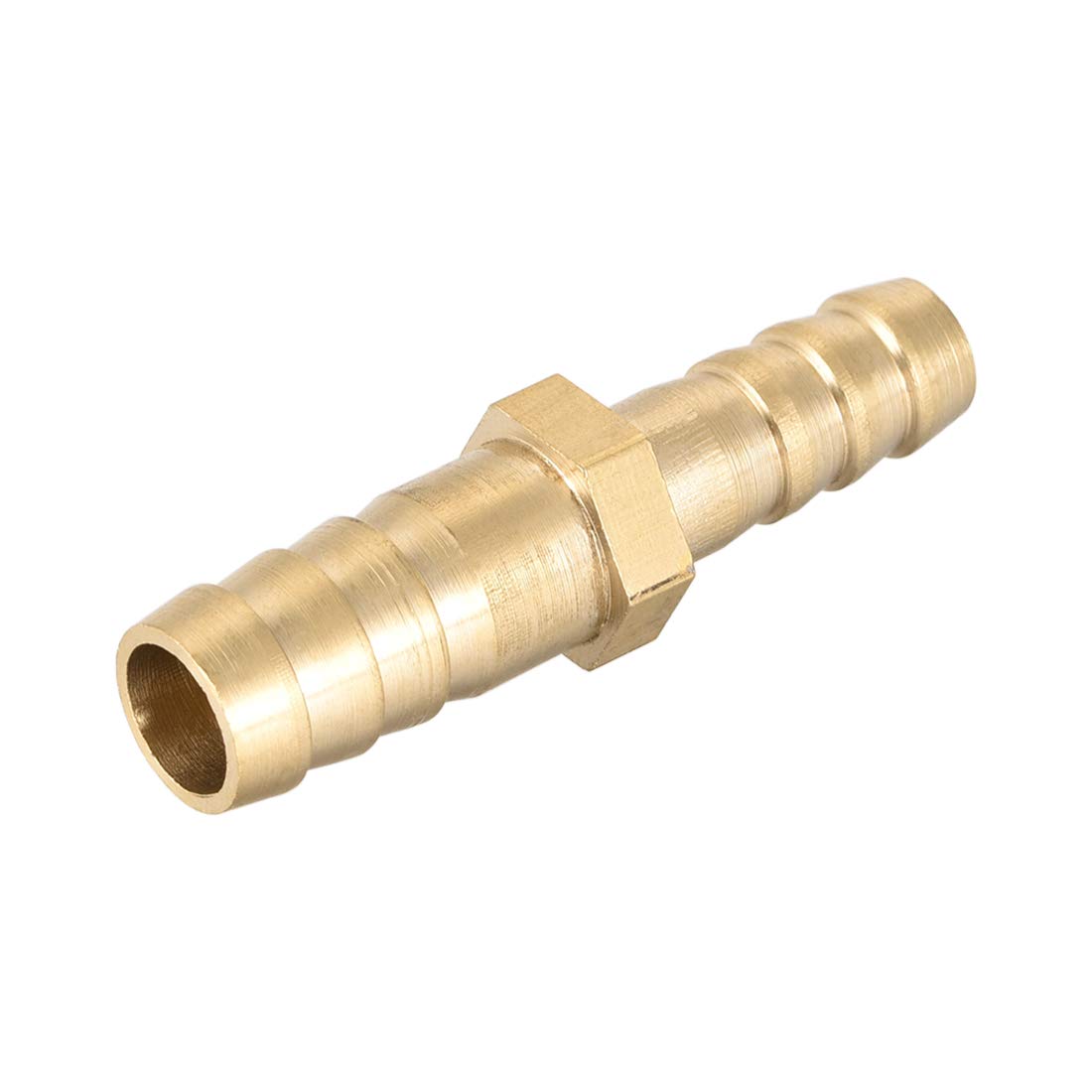 sourcing map Straight Brass Barb Fitting Reducer, Fit Hose ID 10mm to 8mm