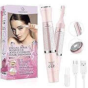 Eyebrow Trimmer & Facial Hair Removal for Women, 2 in 1 Eyebrow Razor and Hair Remover, Rechargeable Painless Eyebrow…