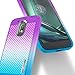 Moto G4 Play Case, Moto G Play Case with FREE [Full Coverage Tempered Glass Screen Protector], NageBee [Frost Clear] [Carbon Fiber] Slim Soft Rubber Case For Moto G Play 4th gen (XT1607) -Purple/Blue