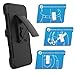 Lumia 650 Case - MoKo [Heavy Duty] Full Body Rugged Holster Cover with Swivel Belt Clip - Dual Layer Shock Resistant Microsoft Lumia 650 5.0 Inch 2016 Smartphone Case, Black
