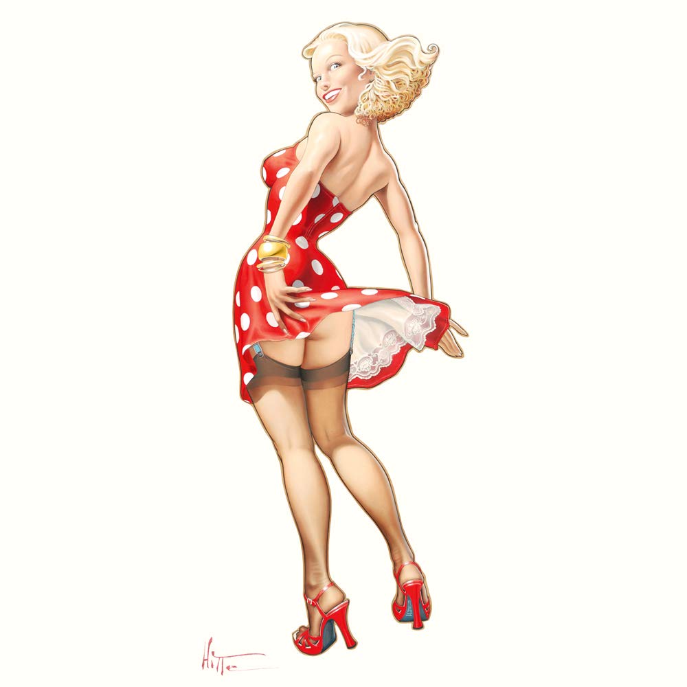 International Graphics - Finished Picture - Patrick, Hitte - ''Blonde dans le vent''- 30 x 30 cm - Direct printing on acrylic glass