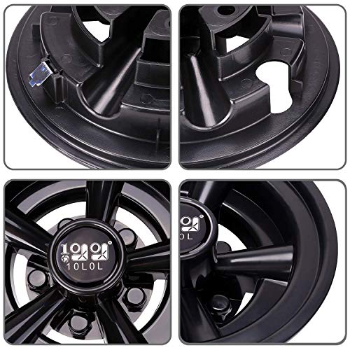10L0L Golf Cart Wheel Covers Hub Caps (Set of 4), Compatible with EZGO