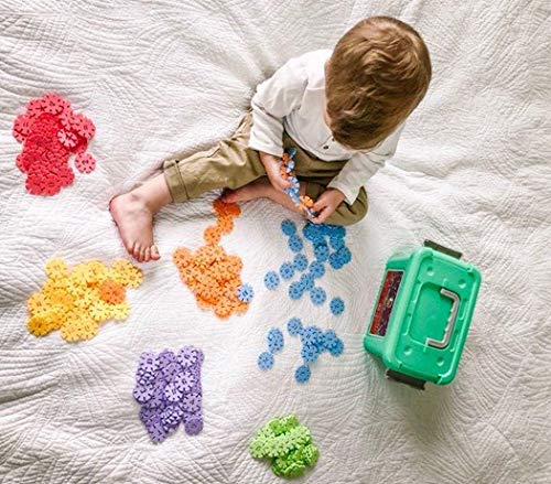 HAPPYMATY Macaron Digital Snowflakes Building Blocks Interlocking Plastic Disc Set Children's Educational Toys 1000PCS