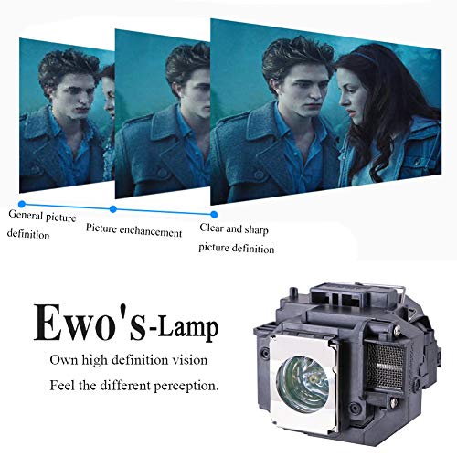 EWO'S ELP54 Replacement Projector Lamp Bulb for Epson ELPLP54/ELPLP58 Powerlite Home Cinema 705HD S7 S9 X9 S8 X7 EX31 EX51 EX71 EX5200 EX7200 EX3200 S10 H310A H311A H331A H368A H369A H376A Projectors
