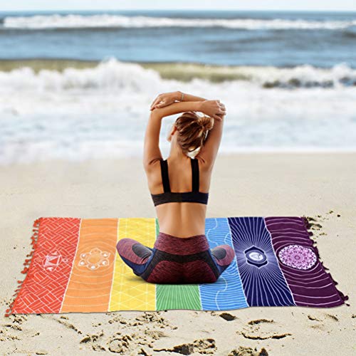 Rainbow-Yoga-Mat-Rainbow-Beach-Towel-Multicolored-Turkish-Bath-Towel-Colorful-Polyester-Yoga-Mat-for-Picnic-Beach-Taveling-Camping-Hiking