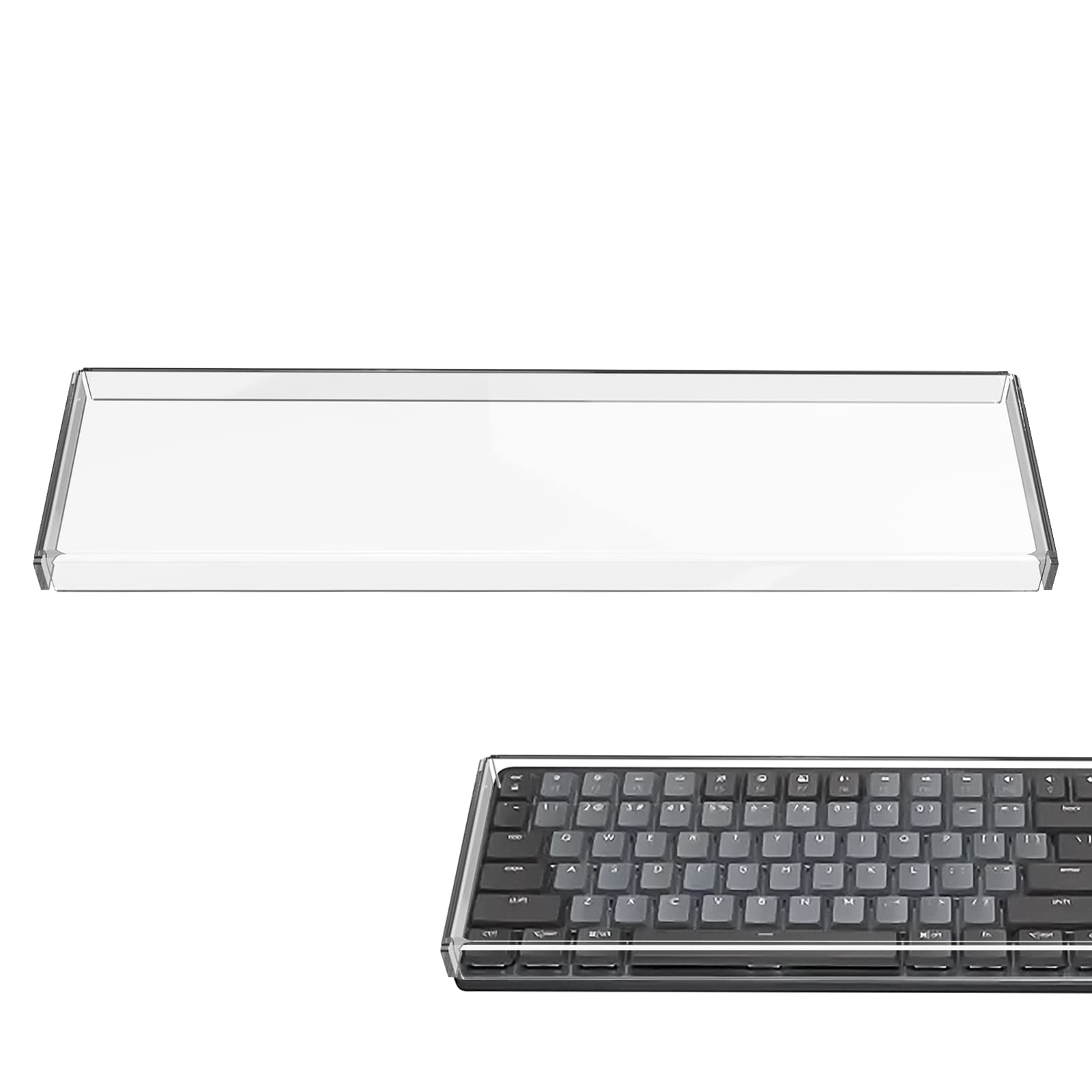 Geekria Full Size Keyboard Dust Cover, Clear Acrylic Keypads Cover for 104 Keys Computer Mechanical Keyboard, Compatible with Logitech MX Mechanical