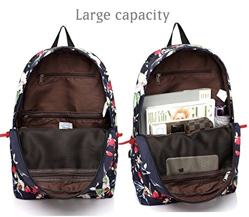 Backpack for girls,Fashion Floral College Student School Backpack by Vaschy