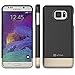 Galaxy Note 5 Case - VENA [iSlide] Dock-Friendly Slim Fit [Hard | Protection] Rubber Coated Case for Samsung Galaxy Note 5 - Black/Champagne Gold