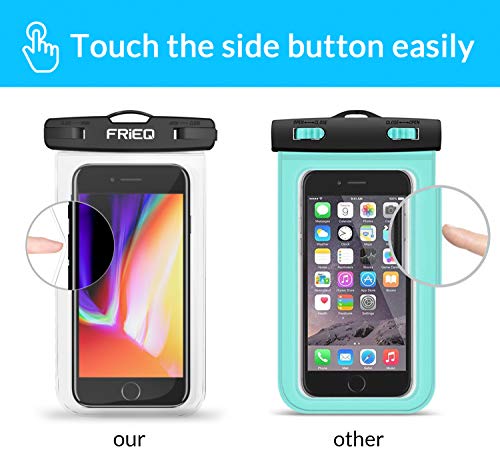 Waterproof Case 2 Pack for iPhone Xs Max XR XS X 8 7 6S Plus, Samsung Galaxy S10 S10e S9 S8 +/Note 9 8, Pixel 3 2 XL HTC LG Sony Moto up to 6.5" (Black and Pink)