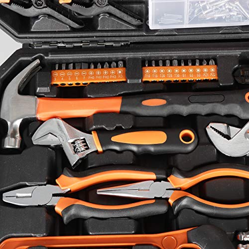image for F2C 169-Piece Portable Home Tool Kit - Socket Set, Wrench, Hammer, Scr
