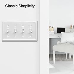 OKAWYC Quadruple Toggle Light Switch Cover Adler