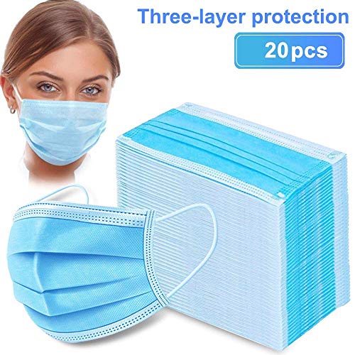 Disposable Face Masks 3 Layers, 20pcs