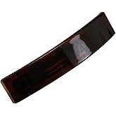 Parcelona French Oblong Tortoise Shell Medium 3 1/2" Celluloid No Slip Grip Automatic Strong Hold Hair Clips for Women French Hair Clip Barrette Girls Paris Hair Accessories, Made in France