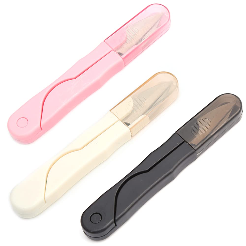 3 Pcs Thread Cutter Sewing Scissors Clippers Mini Small Snips Trimming Nipper Trimming Scissors Clipper with Safety Cover for DIY Handmade Multicolour