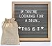 Changeable Felt Letter Board (10 x 10) 340 Customizable White Letters, Characters, Numbers, Emojis | Wall Hanging or Table Presentation Stand Sign | Incl. Storage Bag