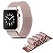 Wingco Apple Watch Band - Magnet Closure, 38mm Milanese Loop Stainless Steel Bracelet Strap, Replacement Wrist Band for iWatch - Rose Gold