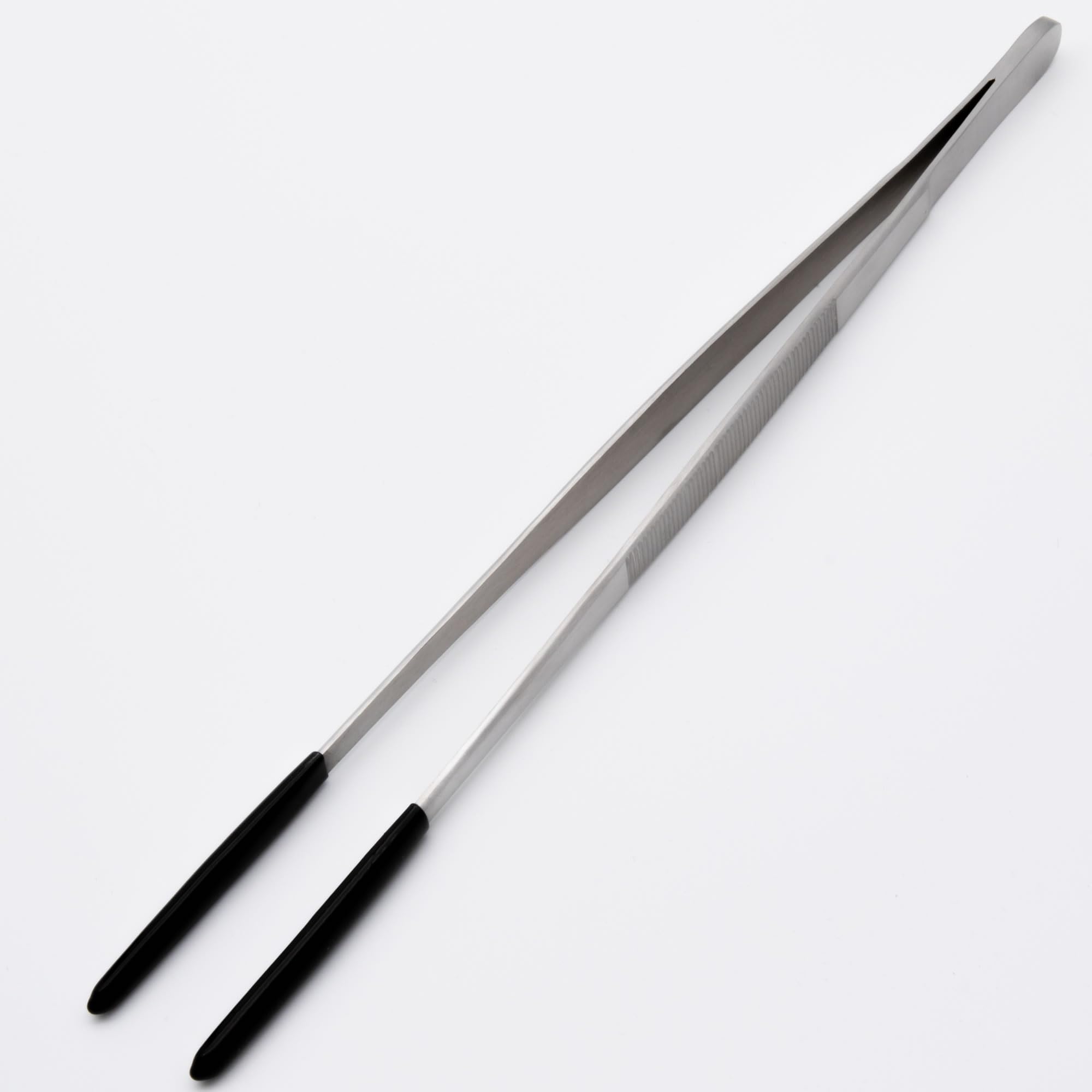 Stainless Steel Rubber Tipped Feeding Tongs Tweezers, 30cm, 12 Inches, for Snakes, Spiders, Tarantulas, Reptiles