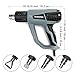 WORKPRO Heat Gun, Heavy Duty Hot Air Gun 1500W 122°F-1112°F(50°C-600°C) Variable Temperature Control,3 Modes with Four Metal Nozzle Attachments(UL)