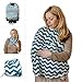 Nursing Cover - Green Chevron - Breastfeeding Cover Scarf - Baby Car Seat Canopy, Shopping Cart, Stroller, Carseat Covers for Girls and Boys