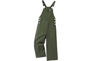 SHENHE Girl's Bib Overalls Flap Pockets Adjustable Straps Casual Long Jumpsuit Pants