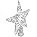 Ornativity Silver Star Tree Topper - Christmas Swirl Design Sparkle 3-D Dimensional Hallow Xmas Trees Top Star Decor Treetop Ornament Decorations