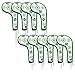 Craftsman Golf 9pcs (5,6,7,8,9,A,P,S,X) Clover Shamrock White Golf Iron Headcovers Head Cover Set Suitable for Right & Left Handed Zipper Closure for Taylormade Callaway Ping Etc. (Green Clover)