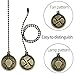 Ceiling Fan Pull Chain Set, 4 Pieces Pull Chain Extension Fan Pull Chain Pendant 12 Inch Ceiling Fan Chain Extender with Ball Fan Chain Connector (Bronze)