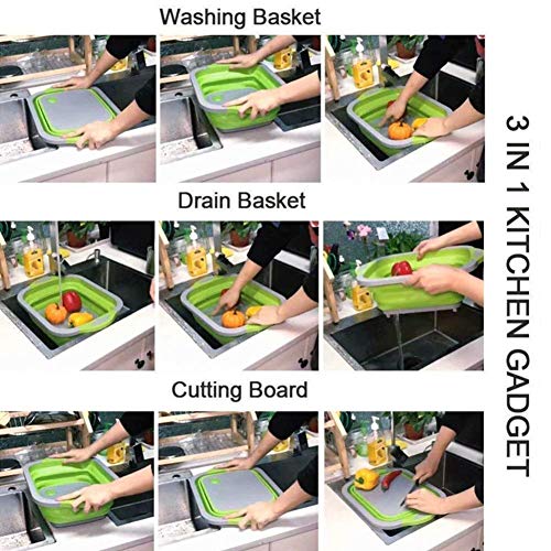 elabo Collapsible Cutting Board with Dish Tub, Spacesave Folding